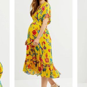 Empire Waist Ruffle Maternity Dress